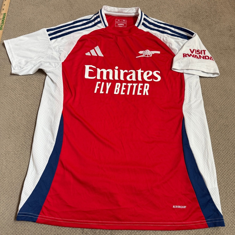 Adidas Arsenal FC 2023-2024 Home Jersey Red White H59144 Men's XL Slim Fit